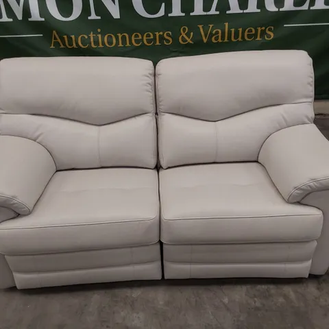 QUALITY BRITISH DESIGNER G PLAN STRATFORD EASY CHAIR CAPRI CHALK LEATHER