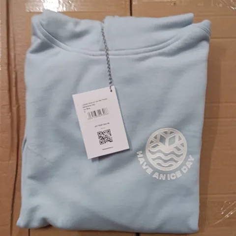 BRAND NEW BRASS MONKEY HOODIES - ICE BLUE SIZE SMALL APPROXIMATELY 11