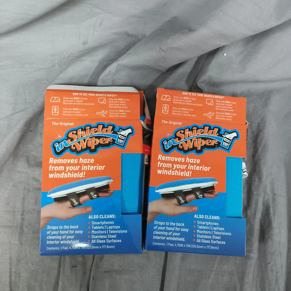 SET OF 2 INSHIELD WIPER MULTI-USE MICROFIBRE CLEANSERS