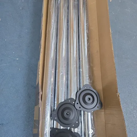 4 STEEL TABLE LEGS WITH HEAD, 1100MM, CHROME 