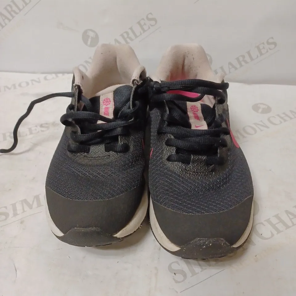 NIKE REVOLUTION 6 KIDS' ROAD RUNNING SHOES - BLACK/PINK/WHITE, UK 3