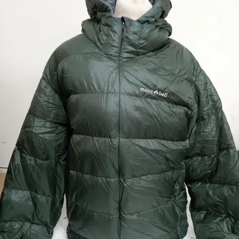 MONT BELL GREEN BUBBLE COAT - SIZE MEDUM 