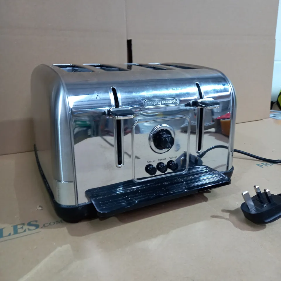 MORPHY RICHARDS 240130 VENTURE 4 SLICE TOASTER BRUSHED STAINLESS STEEL