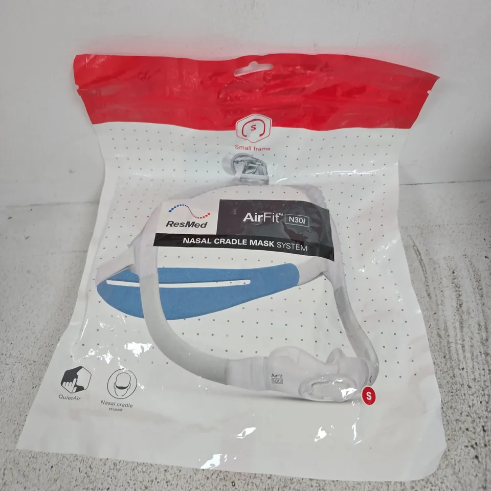 RESMED AIRFIT N30I NASAL CRADLE MASK SYSTEM – SIZE S (SEALED PACKAGING)