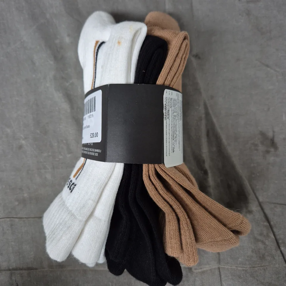HB BLACK 3 PACK QUARTER SOCKS – ONE SIZE (VISCOSE BAMBOO BLEND)