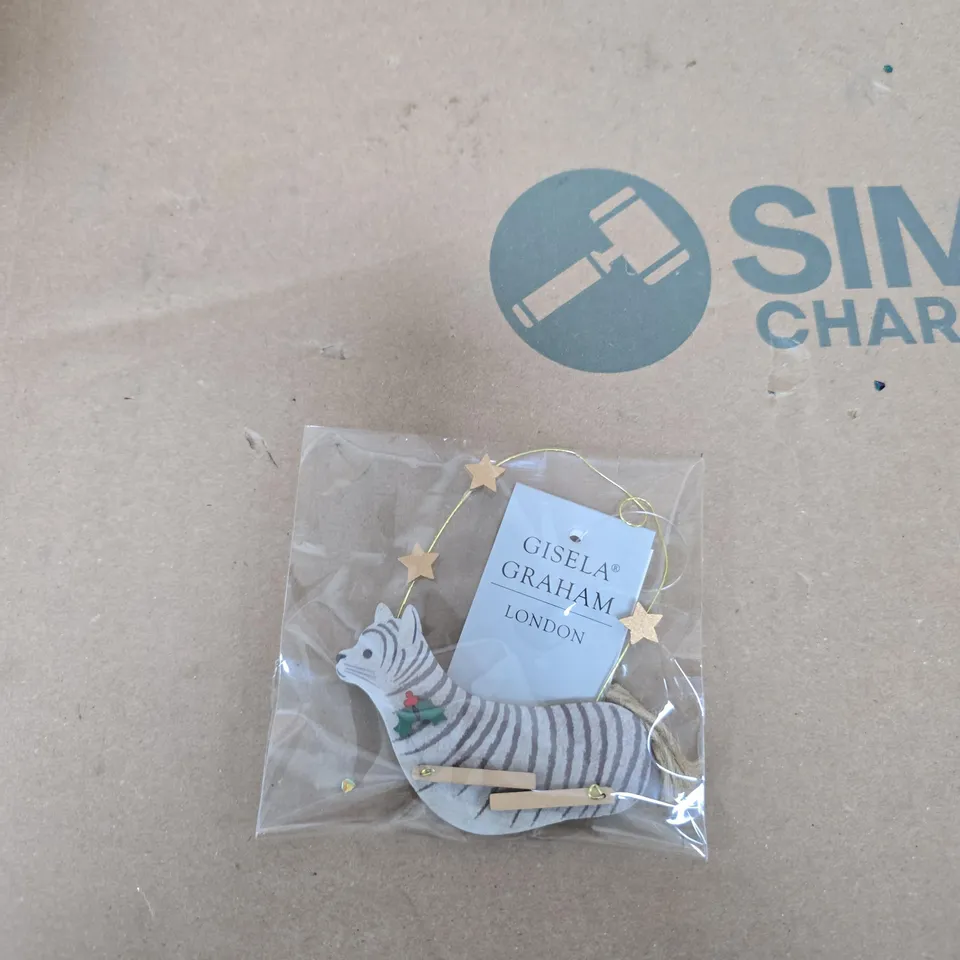 BOX OF APPROXIMATELY 24 GISELA GRAHAM CAT HANGING TREE DECORATIONS