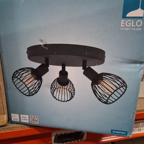 BOXED EGLO SONNINO 3-LIGHT CEILING LIGHT FITTING