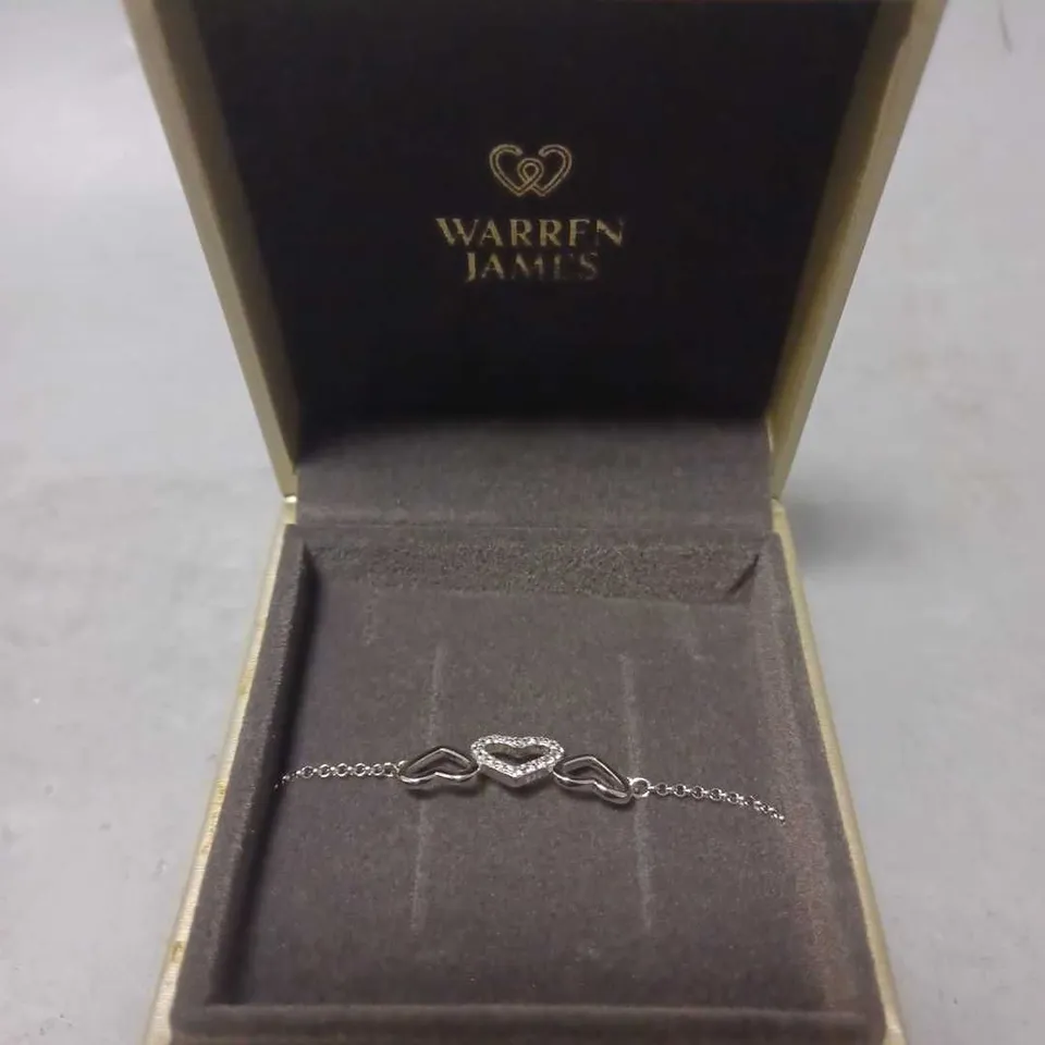 BOXED WARREN JAMES HEARTS BRACELET