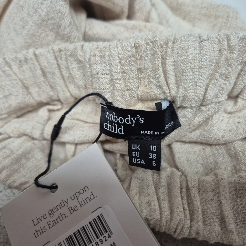 NOBODYS CHILD TADLOW TROUSERS IN CREAM - UK 10