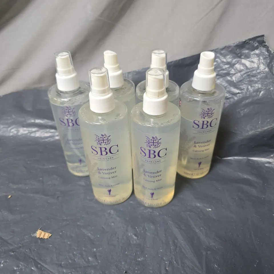6 X SBC LAVENDER AND VETIVER CALMING MIST 300ML UNBOXED