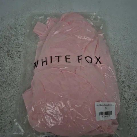 WHITE FOX CORAL SANDS STRAPLESS MINI DRESS – PINK, SIZE L