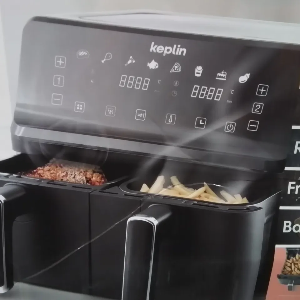 BOXED KEPLIN 9 LITRE DUAL DRAWER AIRFRYER