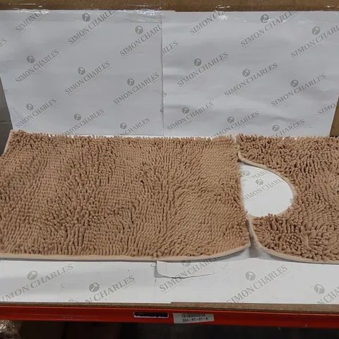 BAGGED ANGELLE 2 PIECE SET RECTANGULAR AND U-SHAPED BATH MAT SET (1 ITEM)