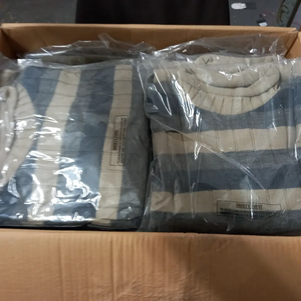 LOT OF 22 BAGGED AS NEW STRIPED JUMPERS - SIZE UNSPECIFIED