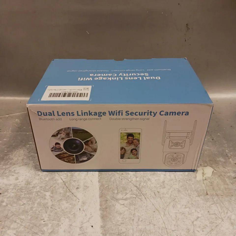 BOXED HISEEU A040-V1.0 DUAL LENS LINKAGE SECURITY CAMERA 