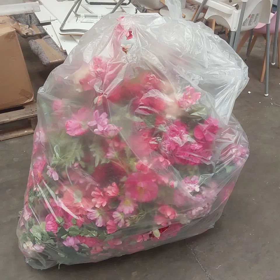 LARGE BAG OF ASSORTED FAKE FLOWERS