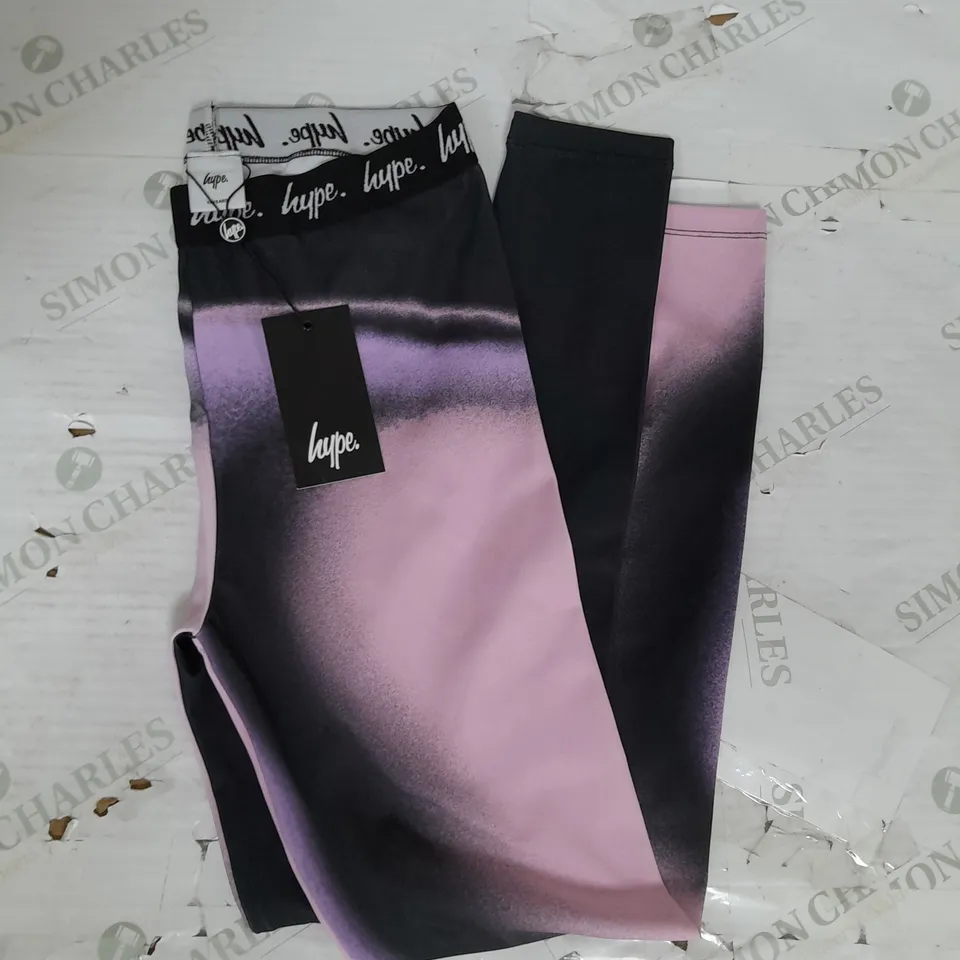 HYPE KIDS PINK SPRAY FADE LEGGING SIZE 13YRS