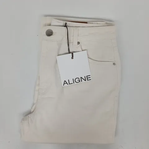 ALIGNE KICK FLARE JEANS IN ECRU SIZE 28
