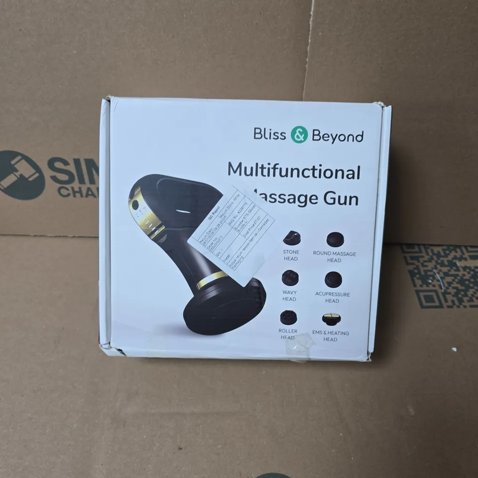 Bliss & Beyond Massage Gun – Multifunctional, boxed with attachments