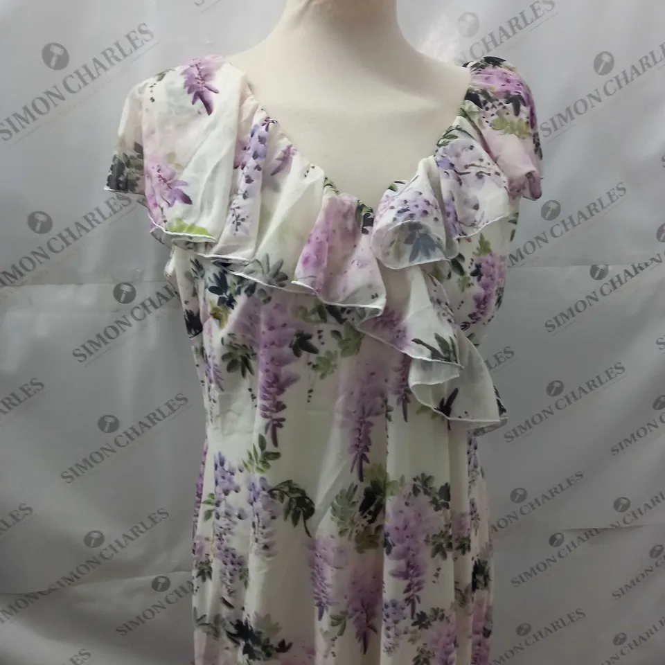 WOMENS OCCASSIONAL FLORAL PATTERN DRESS SIZE 16