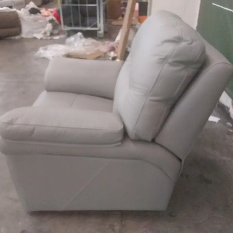 DESIGNER G PLAN SEATTLE ELECTRIC RECLINER CHAIR - CAMBRIDGE GREY LEATHER