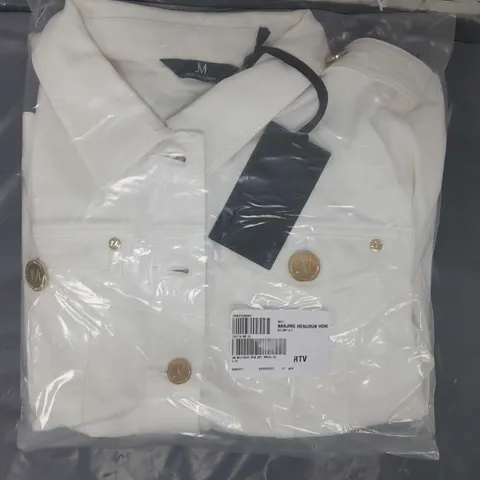 JM FASHION BY JULIEN MACDONALD MILITARY STYLE TWILL JACKET WHITE SIZE 20