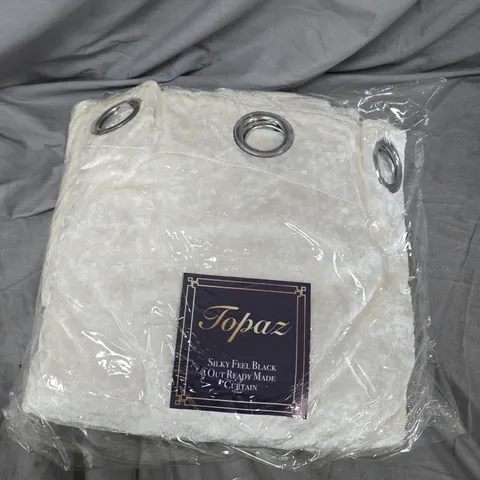 TOPAZ SILKY FEEL BLACK OUT CURTAINS - SIZE UNSPECIFIED