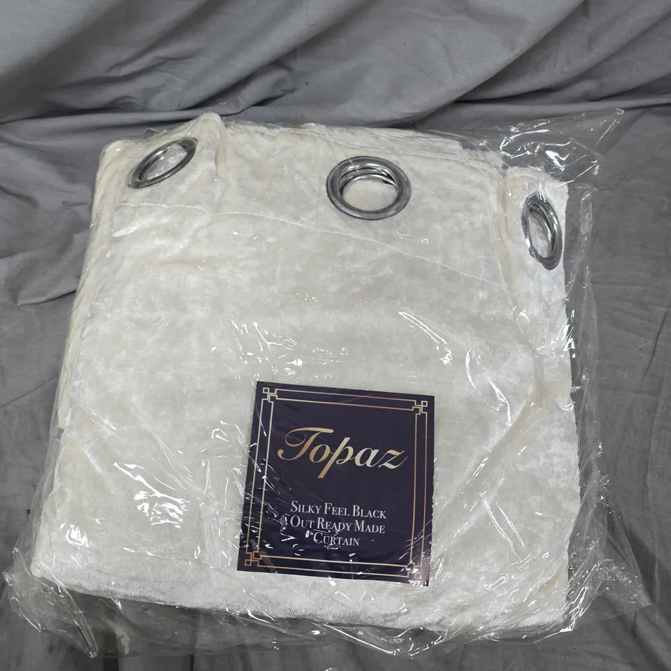 TOPAZ SILKY FEEL BLACK OUT CURTAINS - SIZE UNSPECIFIED