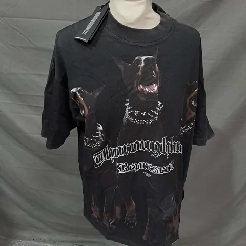 REPRESENT THOROUGHBREAD TSHIRT IN VINTAGE BLACK SIZE S