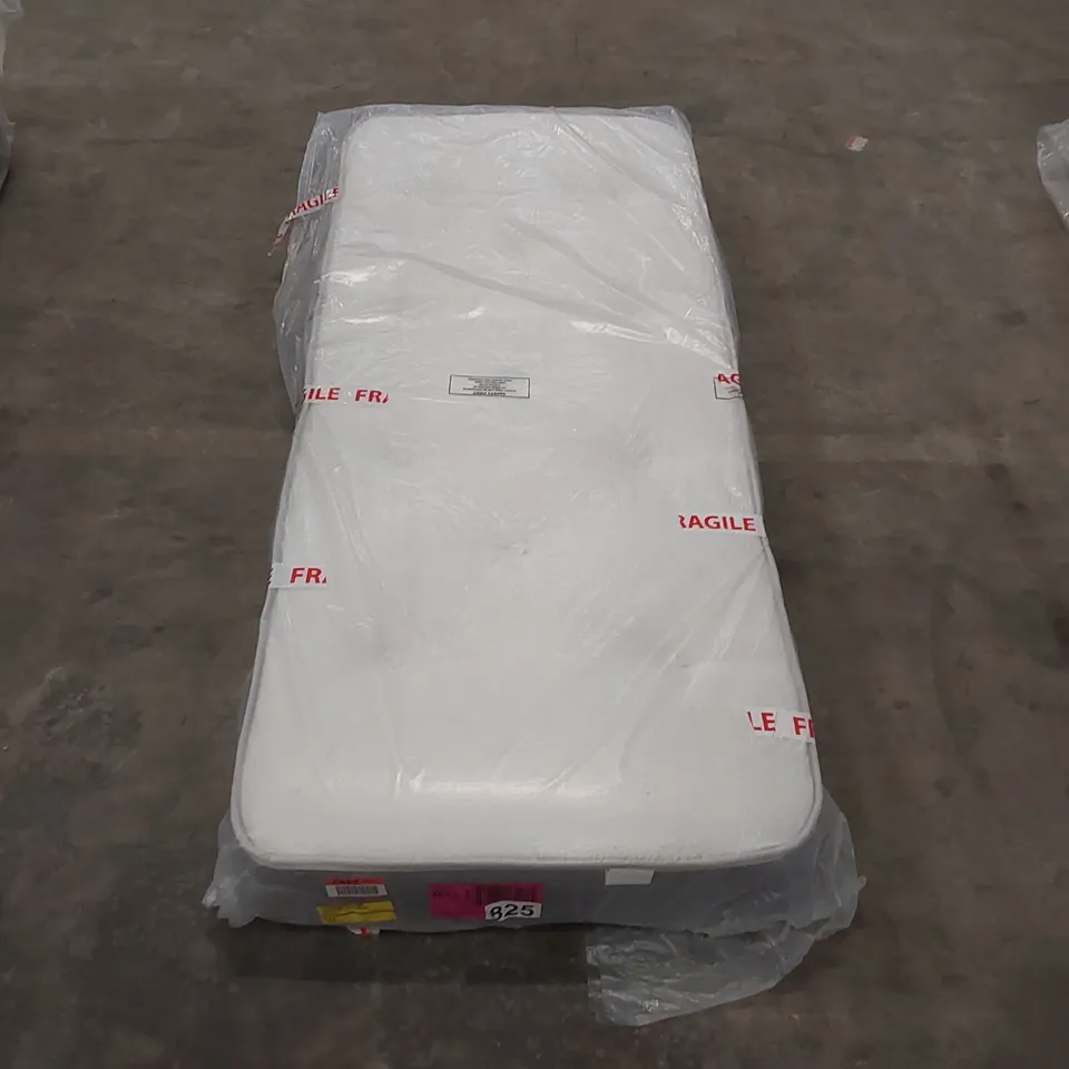 QUALITY BAGGED NATURAL OPEN COIL SPRING SMALL SINGLE 2'6" MATTRESS 