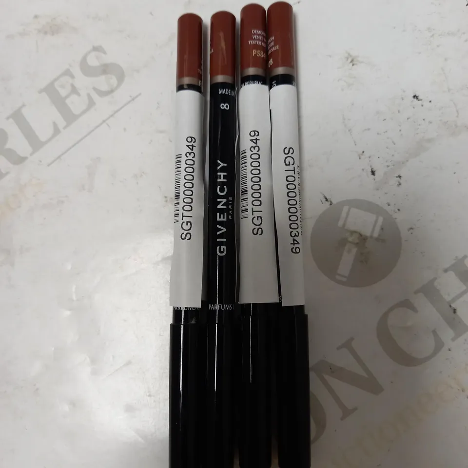 LOT OF 4 GIVENCHY LIPLNERS - #8