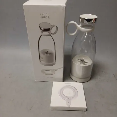 BOXED FRESH JUICE PORTABLE MINI FRUIT BLENDER IN WHITE 350ML