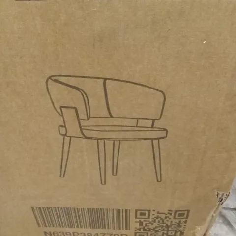 BOXED SET OF 2 DINING CHAIRS - BEIGE (1 BOX)
