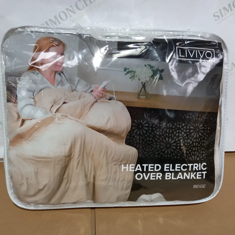 LIVIVO HEATED ELECTRIC BLANKET - BEIGE
