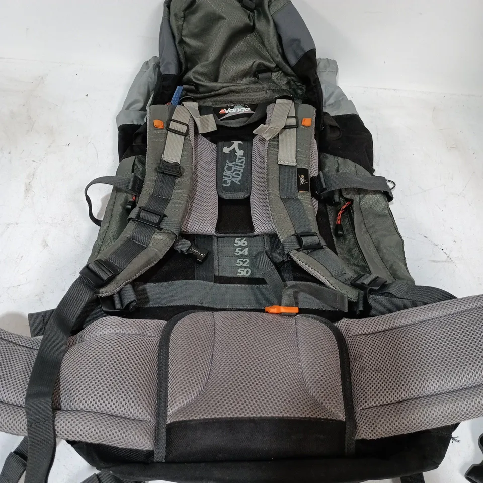 VANGO CONTOUR 60+10 TRAVEL BACKPACK IN GREEN