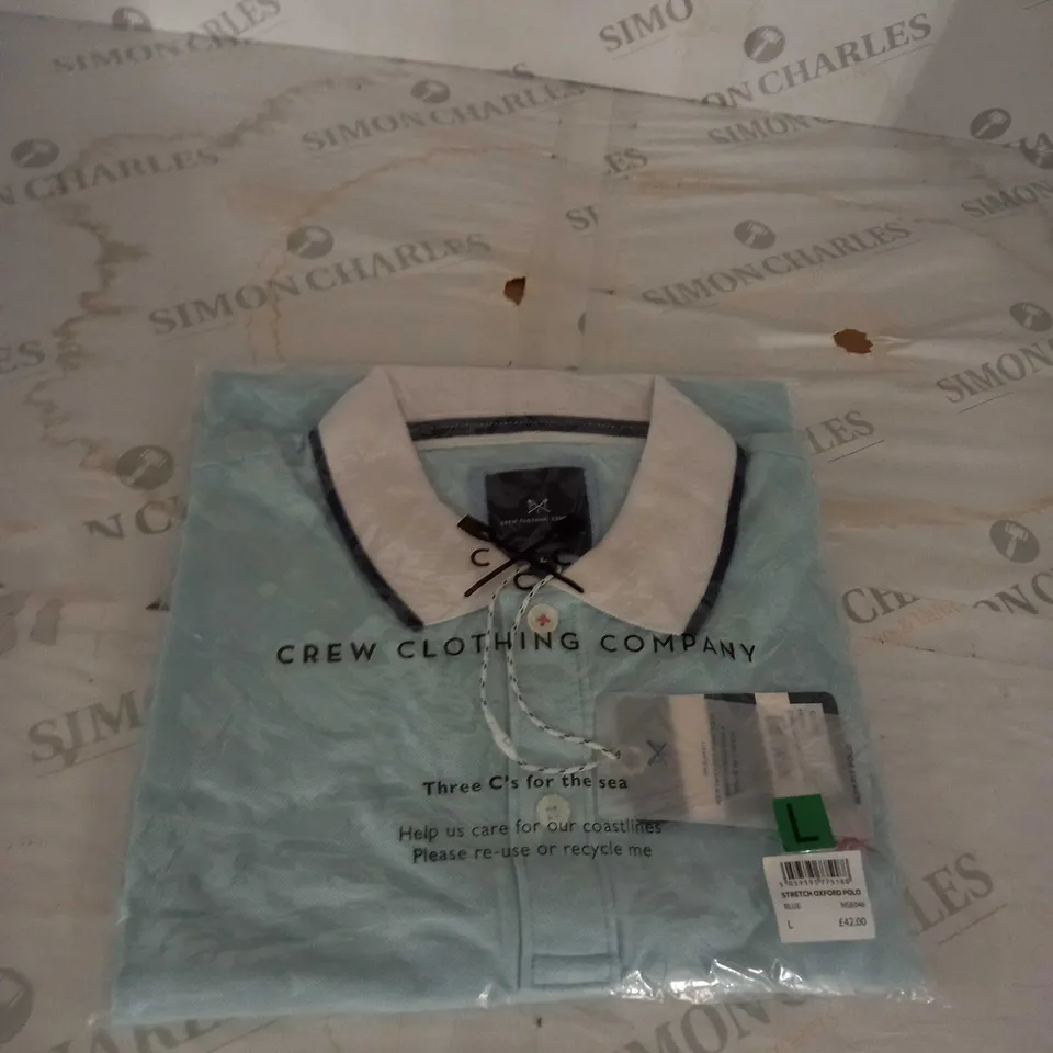 CREW CLOTHING COMPANY BLUE SHIRT SIZE L 