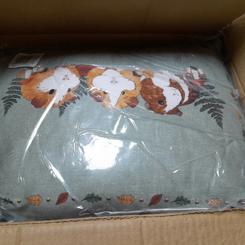 APPROXIMATELY 14 DEEP FILLED GUINEA PIG CUSHIONS