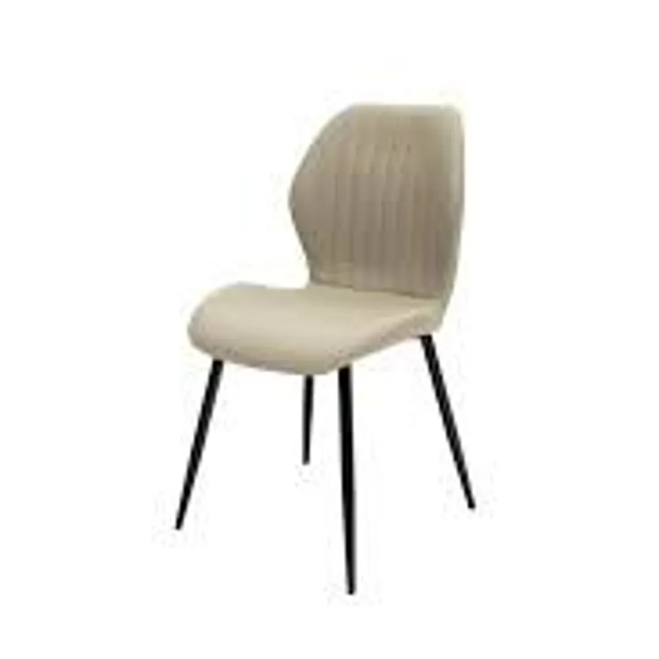 4 X DAVIS STONE FAUX LEATHER DINING CHAIR