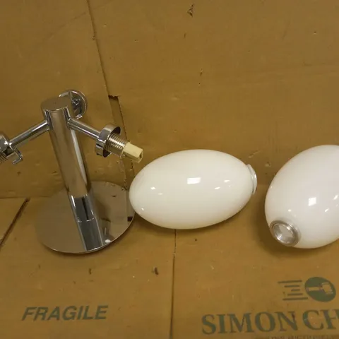 JOHN LEWIS OPAL PEBBLE 3 LIGHT BATHROOM SEMI FLUSH
