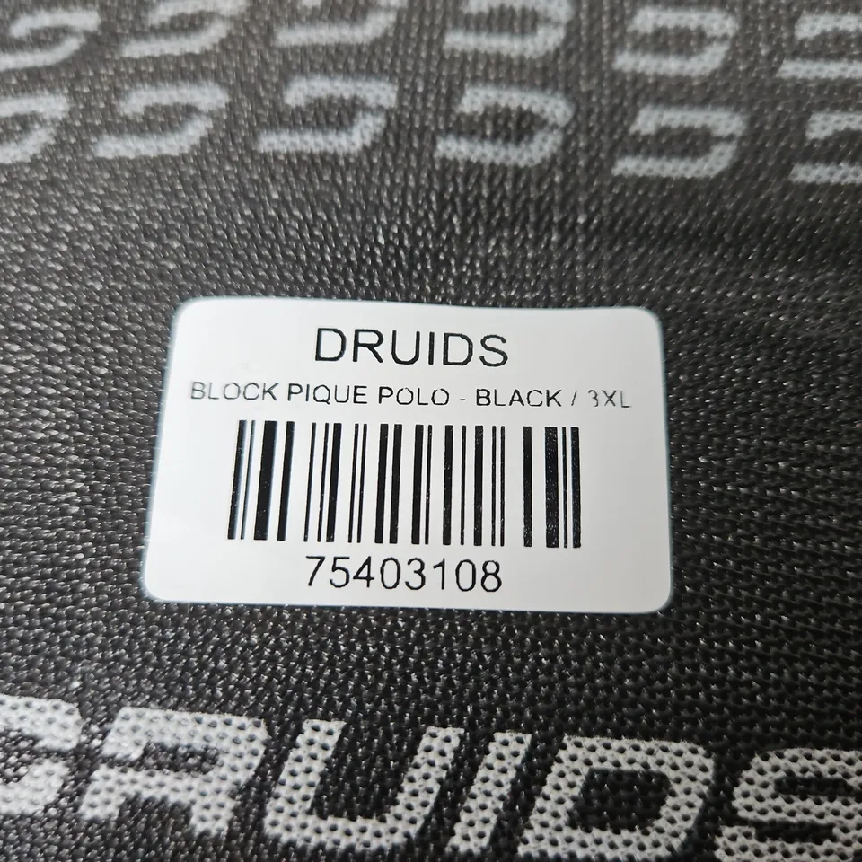 BAGGED DRUIDS BLOCK PIQUE POLO - 3XL