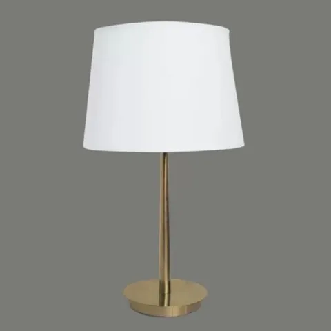 BOXED ACB ILUMINACION MARTA ANTIQUE BRASS TABLE LAMP 45CM H X 14CM W X 14CM D