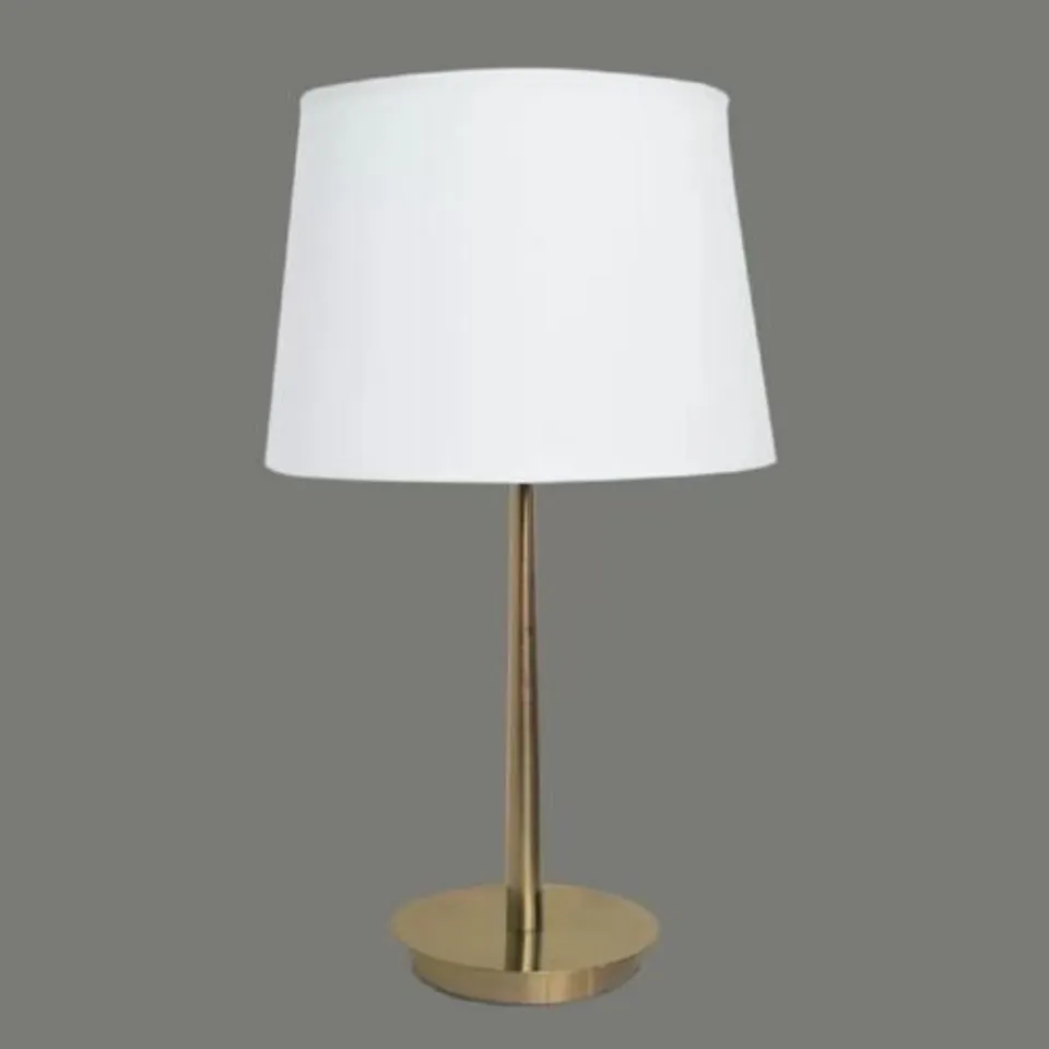 BOXED ACB ILUMINACION MARTA ANTIQUE BRASS TABLE LAMP 45CM H X 14CM W X 14CM D