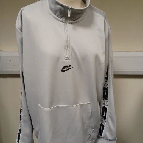 NIKE GREY TAPE QUARTER ZIP IN GREY - XL