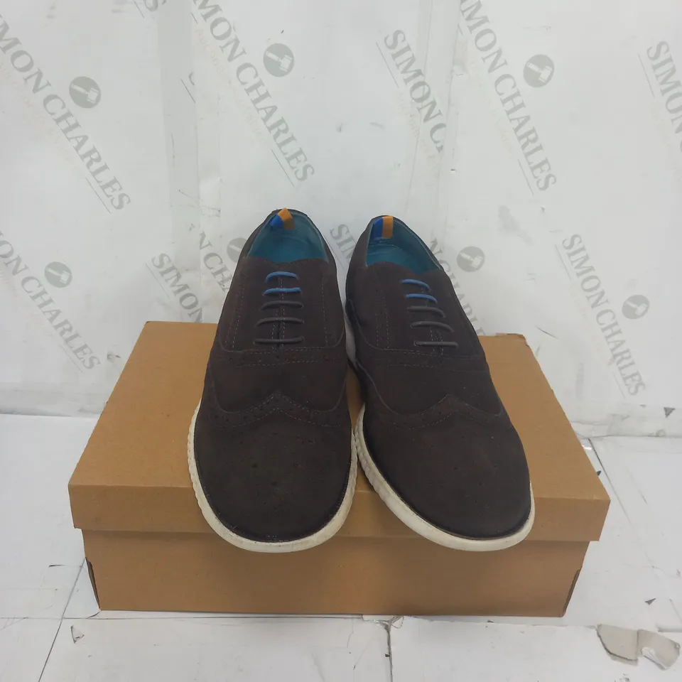 BOXED OSWIN HYDE BROWN LEATHER TYLER SHOES SIZE 11 