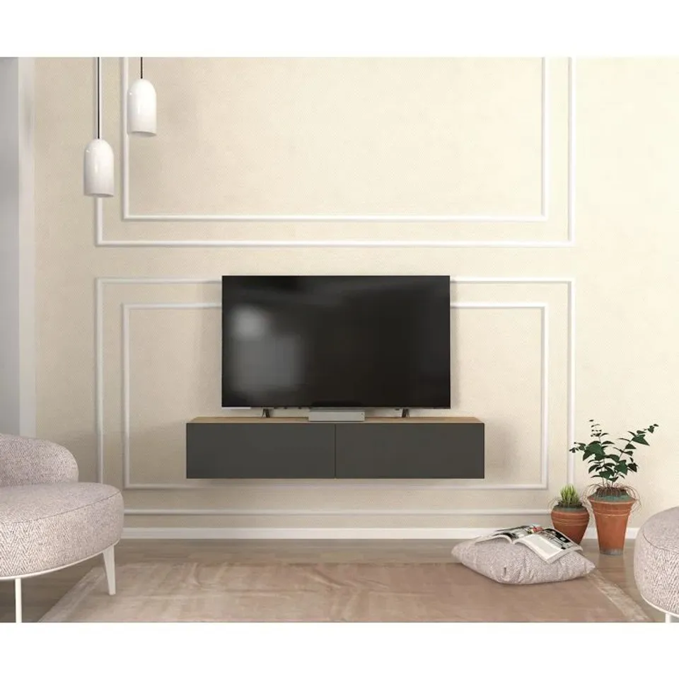 BOXED MILOS TV STAND SAPPHIRE 