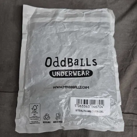 BAGGED ODDBALLS STEALTH MENS BOXERS IN BLACK - 2XL
