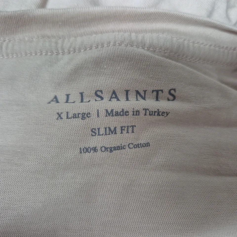 ALLSAINTS SLIM FIT T-SHIRT, UK XL (X LARGE) – MADE IN TURKEY, 100% ORGANIC COTTON