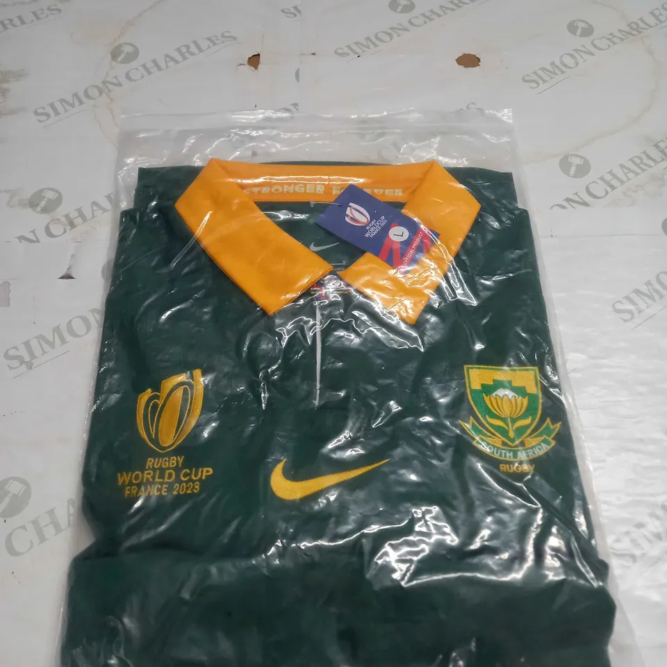BAGGED SOUTH AFRICA RUGBY WORLD CUP T-SHIRT SIZE L