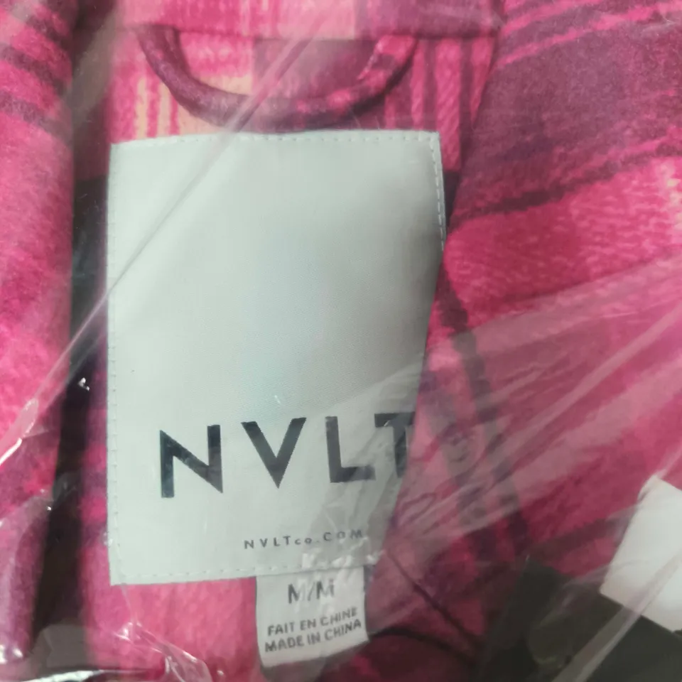 NVLT PINK PLAID COAT – UK SIZE M (MEDIUM) 