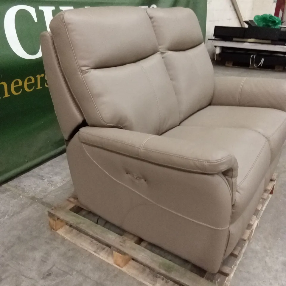 VINCENT 2 SEATER LEATHER RECLINER SOFA